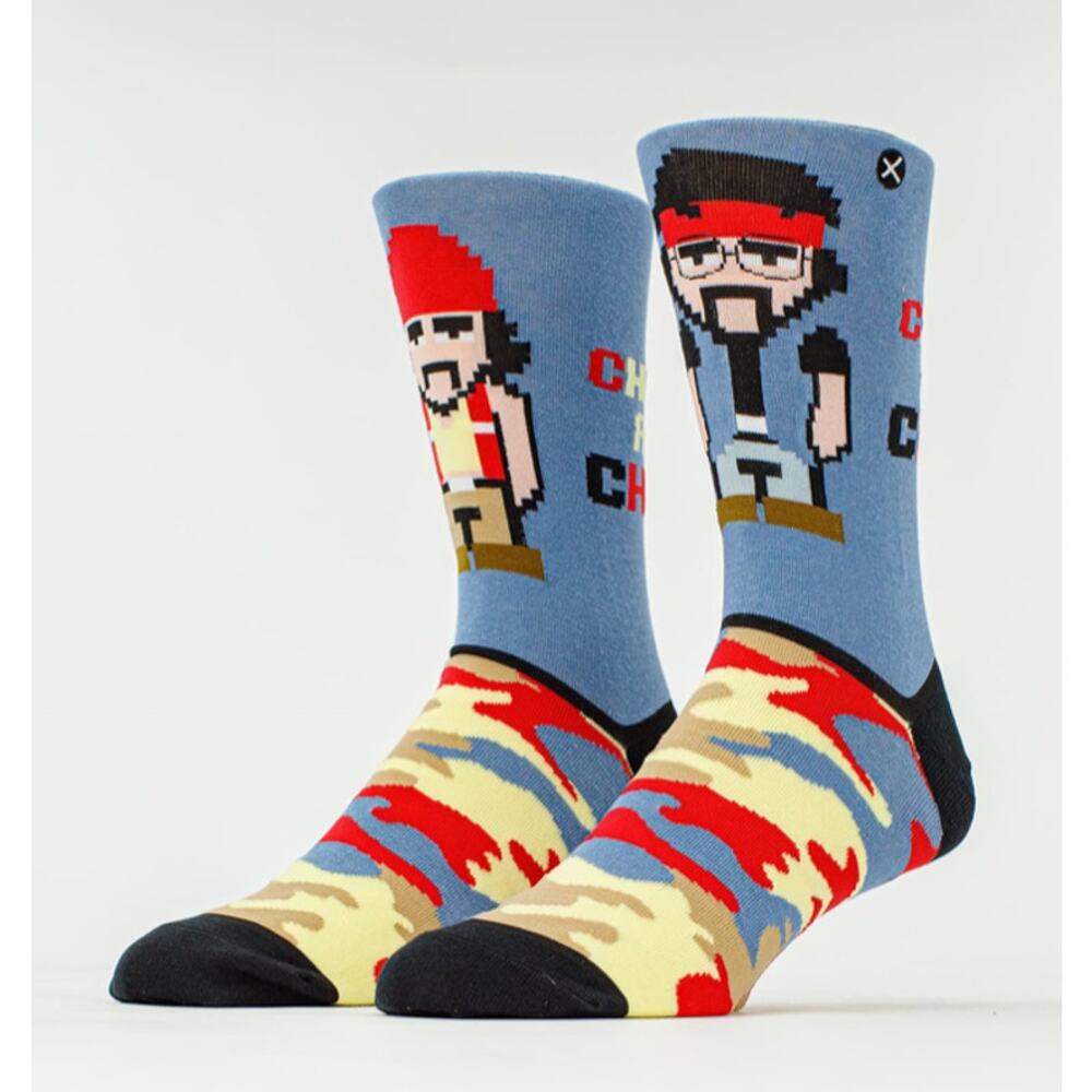 Odd Sox Cheech & Chong Camo Crew Socks- Blue Men's Size 8-12 Style D-32740MONCD